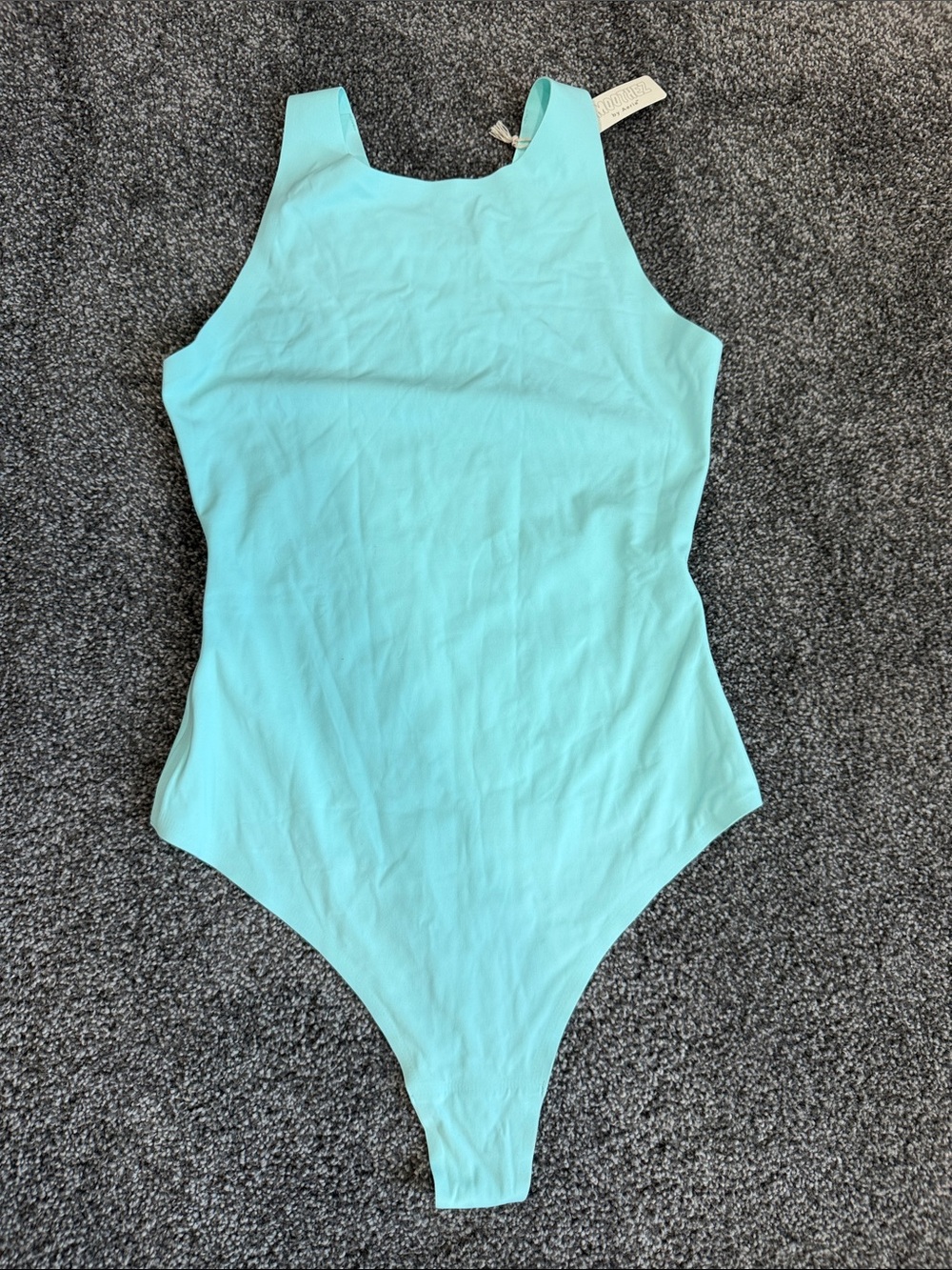 aerie Light Aqua High-Neck Bodysuit